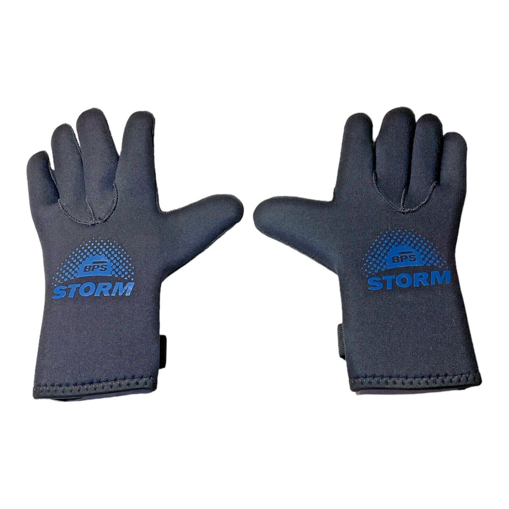 High-Quality SCUBA Gloves - BPS Storm Black - Adult Medium