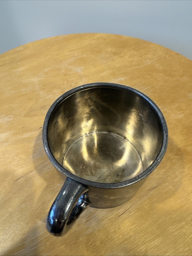 Engraved Reed & Barton Baby Silver Cup Gilt Plated