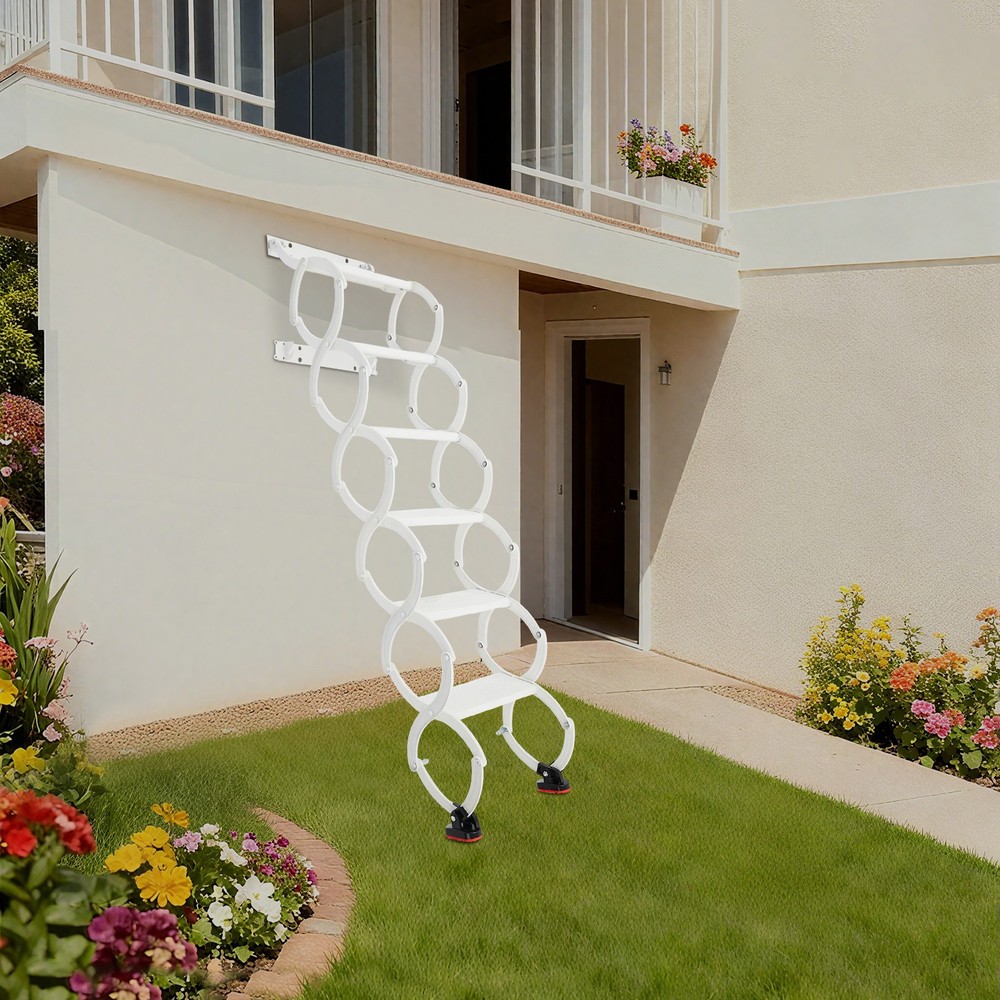 Retractable Folding Stair Wall Mounted Folding Ladder Telescoping Step Ladders