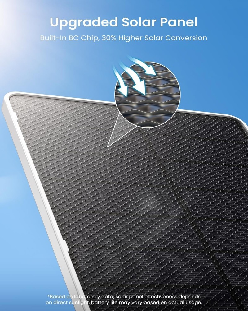 ieGeek Outdoor Solar Security Camera Wireless WiFi with Removable Solar Panel