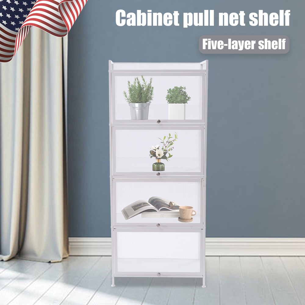 Sideboard Storage Cabinet with 4 Open Shelves for Kitchen