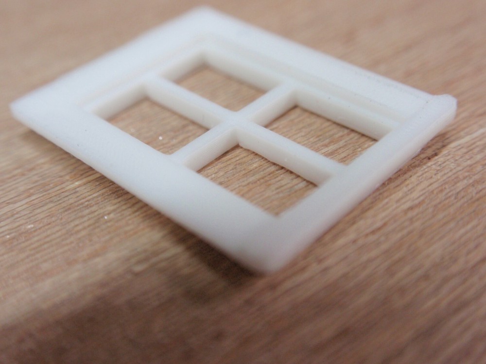 Nickdo3D - O Scale 4 Pane Windows - 25 Pack - WHITE