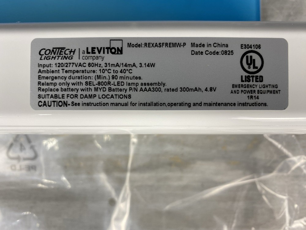 *New*CONTECH Single-face Adjustable Recessed (REXASFREM-P) Edge-Lit EXIT Sign