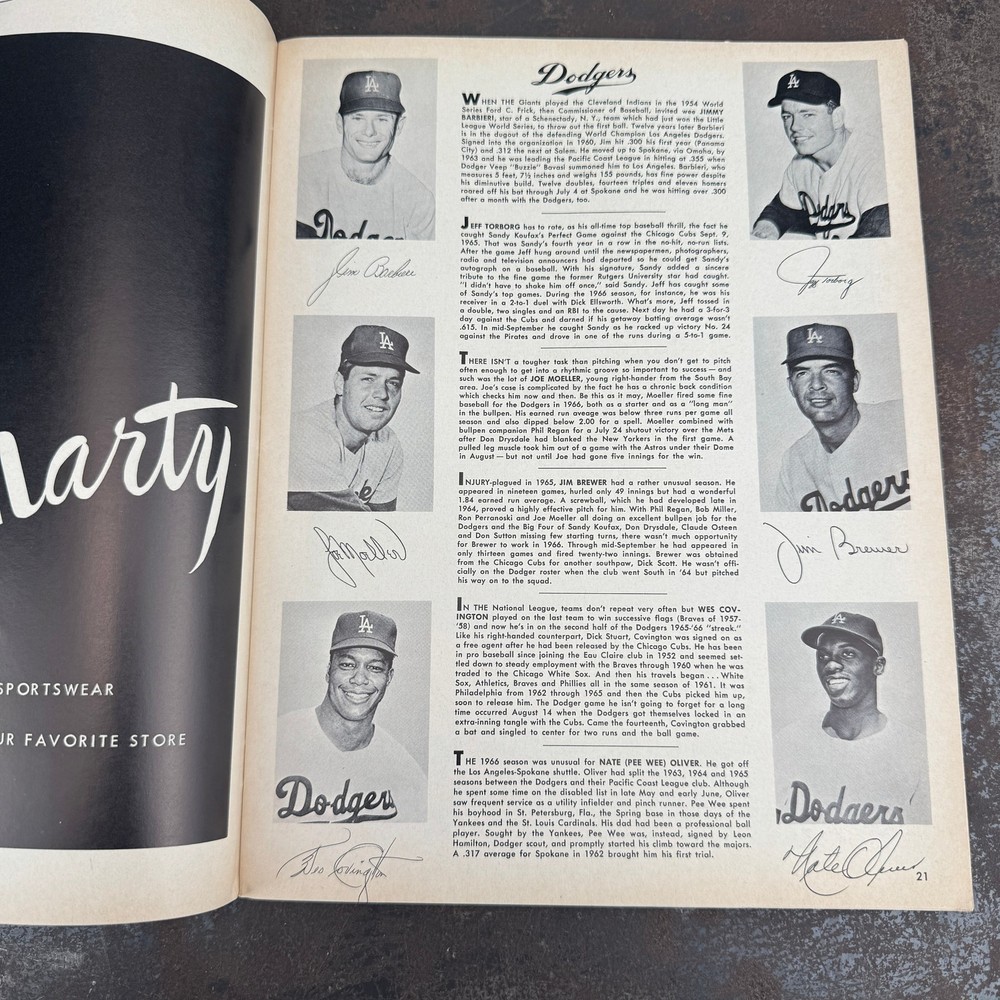 1966 World Series MLB Baseball Program LA Dodgers vs Baltimore Orioles
