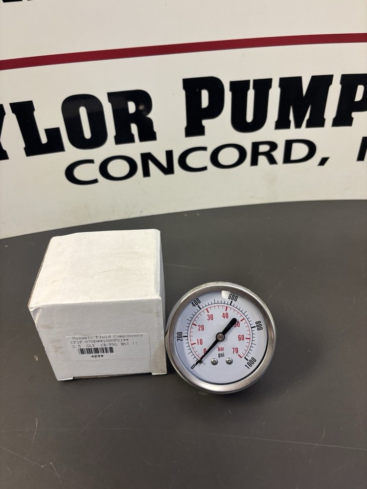 New Dynamic Fluid Components Gauge, 0-1000PSI, CFIP-070D