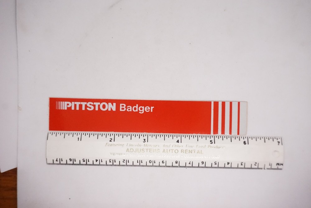 Pittston Sticker Badger Mining Equipment Reflective Vintage