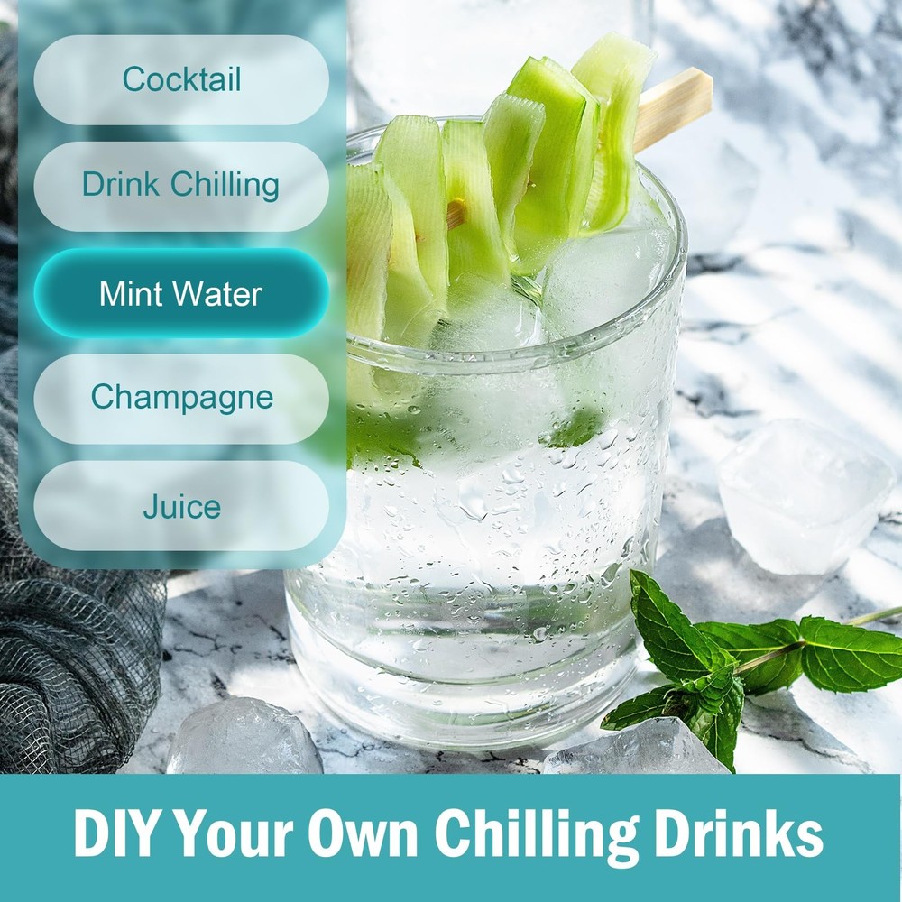 3 Pack Ice Cube Trays with Lids, Flexible Silicone Bottom for Easy Release, S...