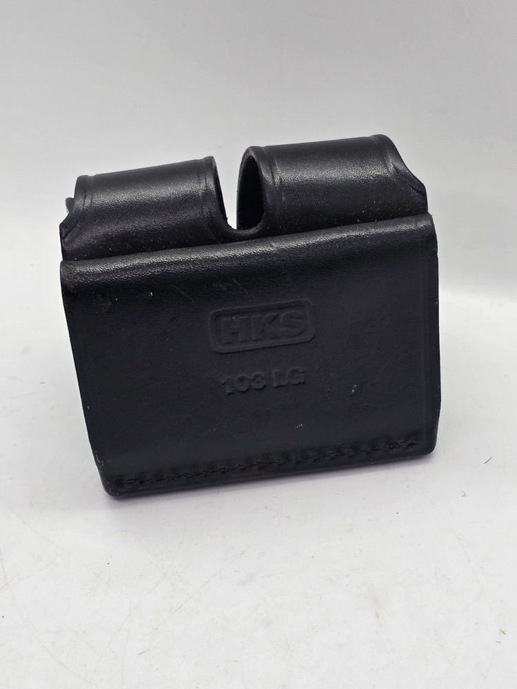 HKS 103 Med Speed Loader Dual Case Pouch belt loop Black