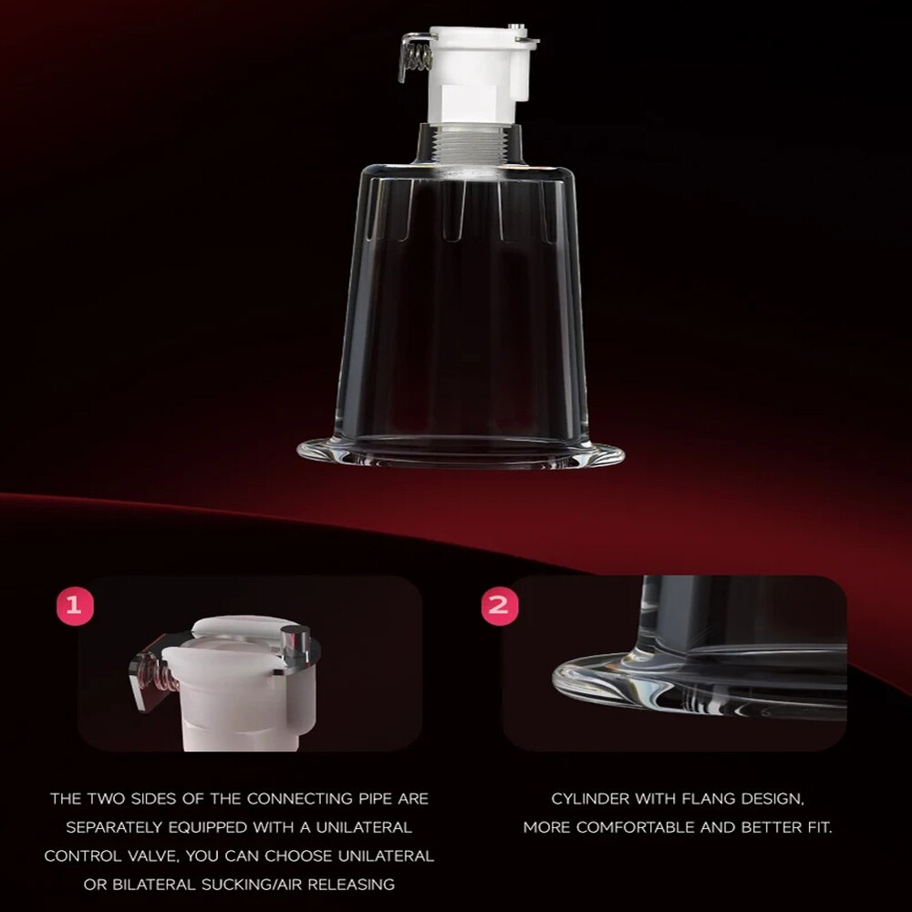 Clitoral Pump System w/ Clit & Nipple Air Tight Interchangeable Cylinders