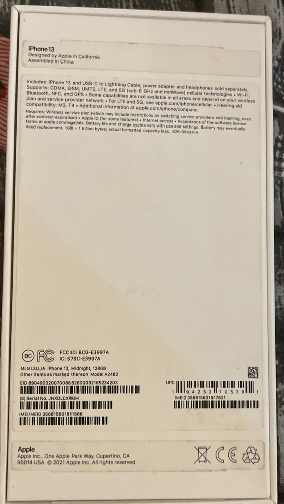 Iphone 13 Empty boxes (3). Condition Used. No Iphone Included, Just Boxes.