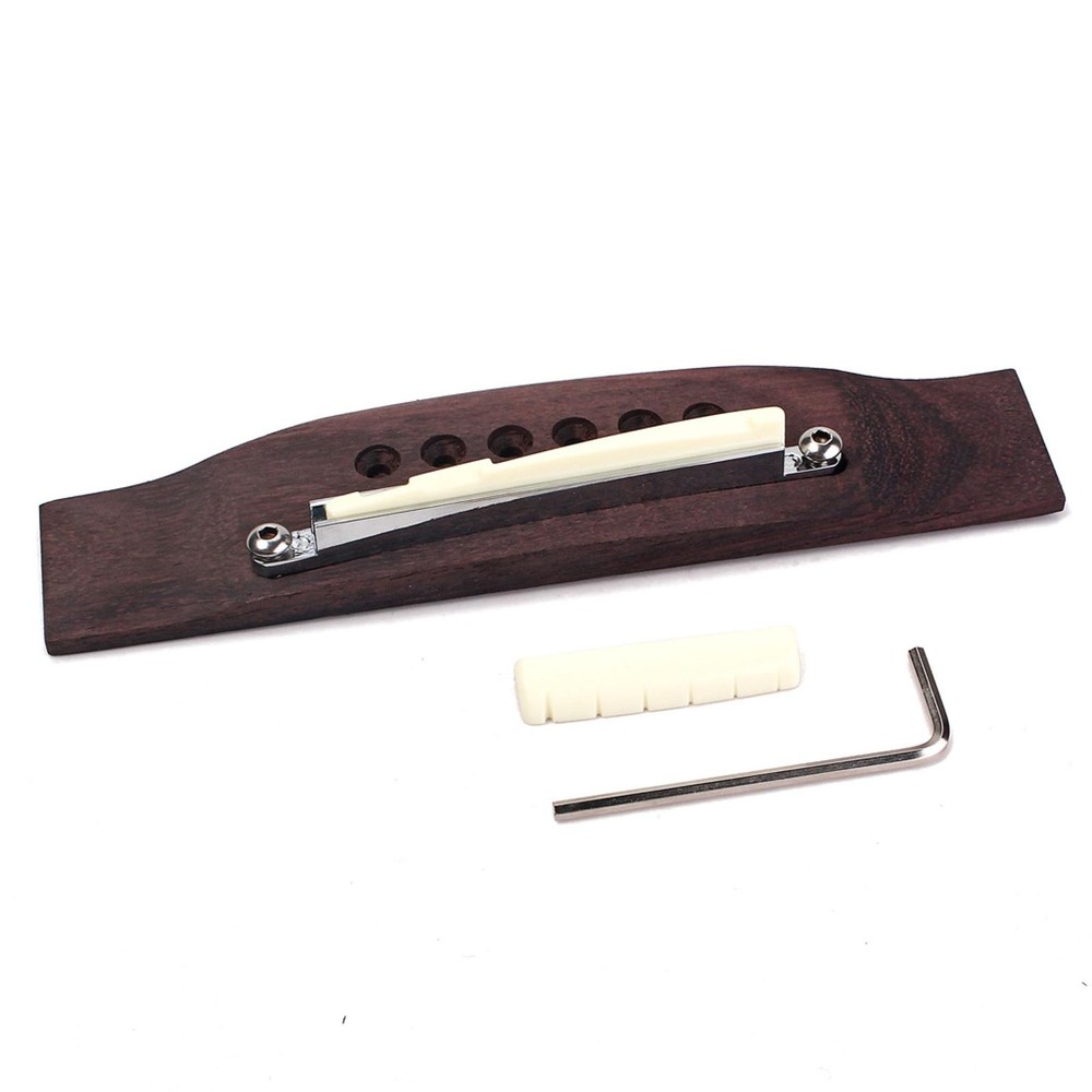 Strings Bridges Adjustable Shaft Saddle Nut for 6 String Folk Acoustic Guitar