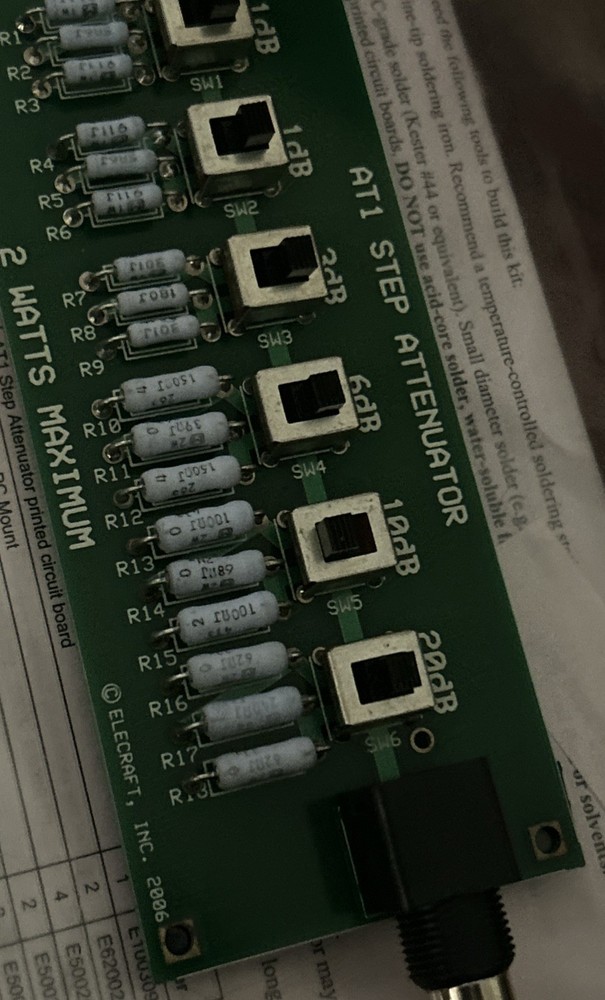 Elecraft AT1 40 DB STEP ATTENUATOR
