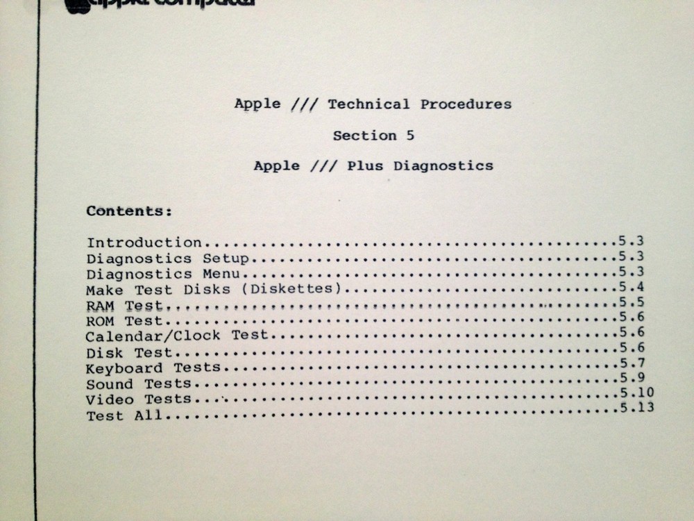 Apple III Plus Diagnostic Program / Apple III Home Computers