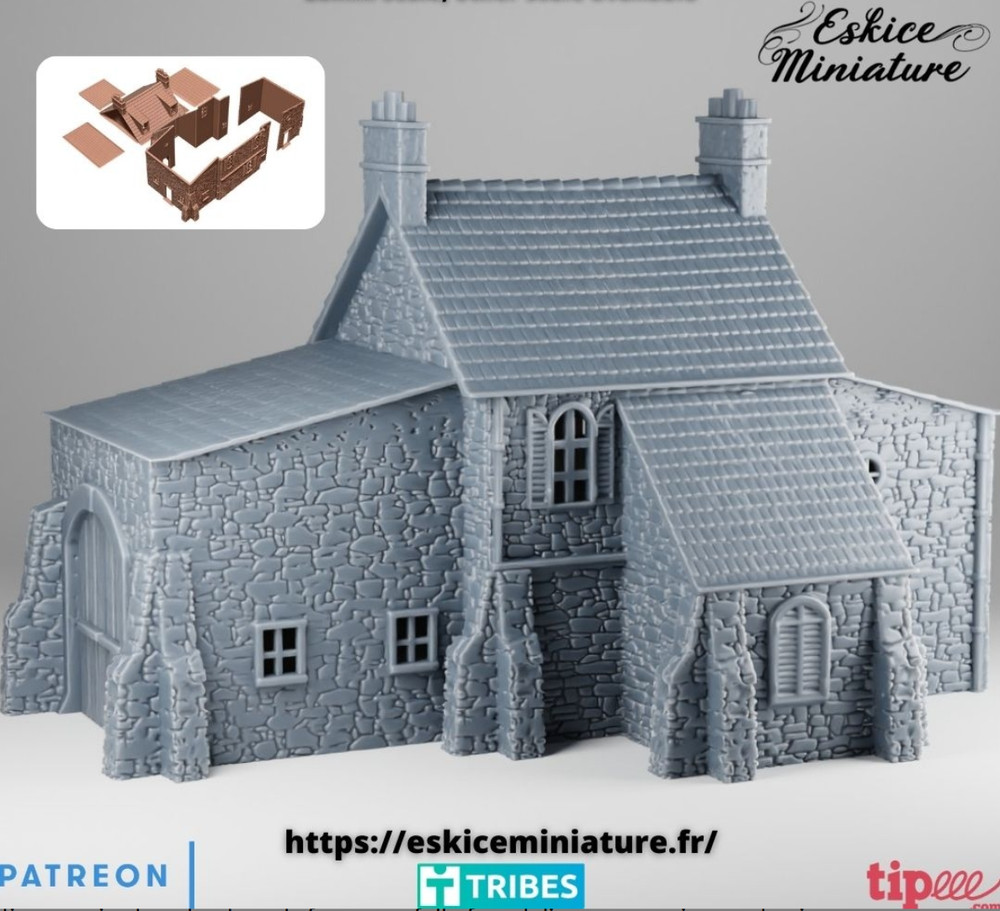 Stone House: HO scale