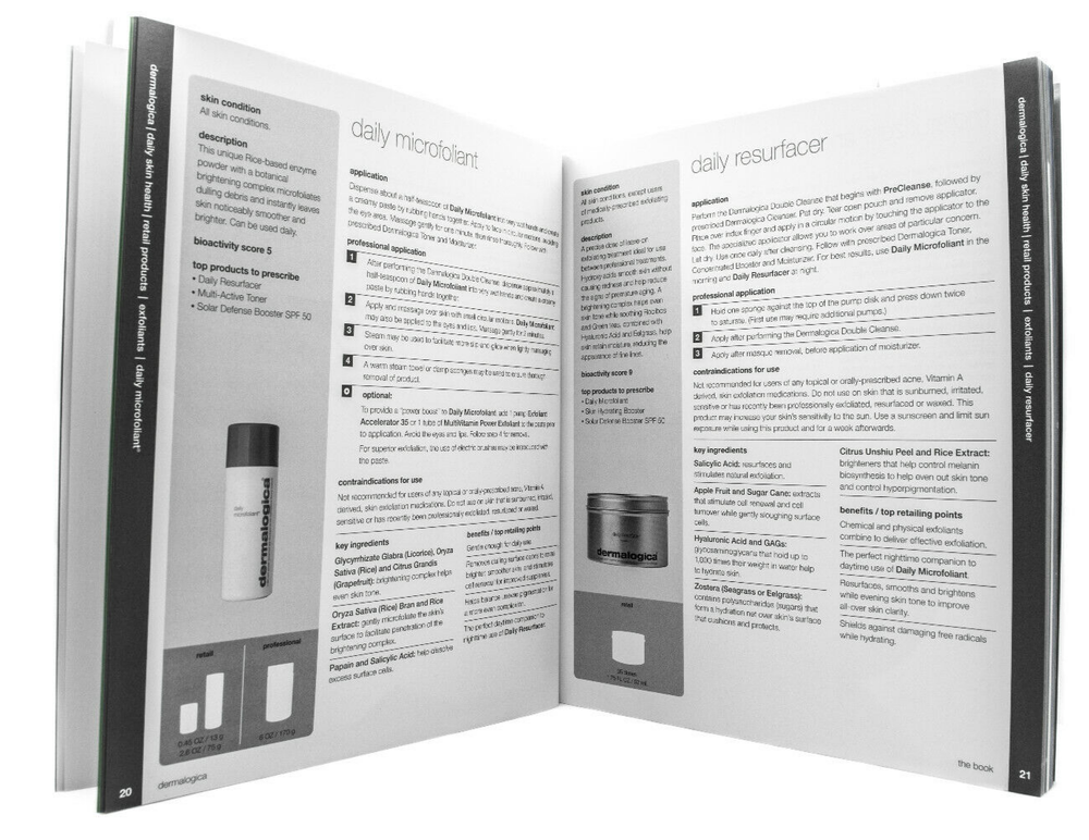 Dermalogica "The Book" Informational Guide *New*