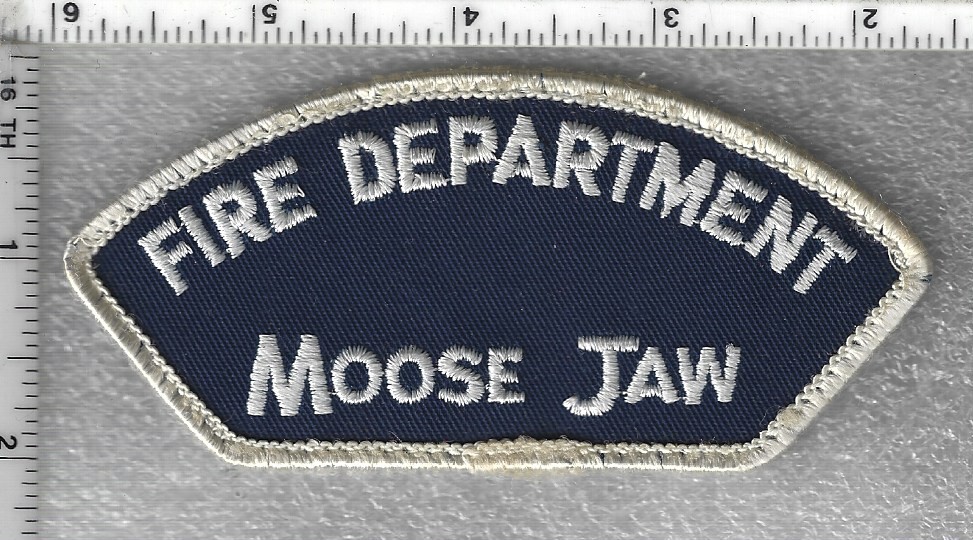 Moose Jaw Fire Dept (Saskatchewan, Canada) White Uniform Take-Off Shoulder Patch