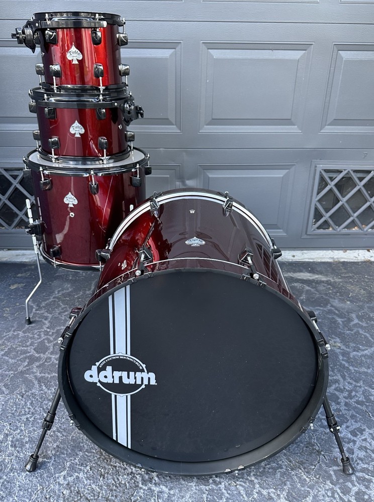 ddrum Drum Set 4-piece Kit Shell Pack Diablo Red/ Black