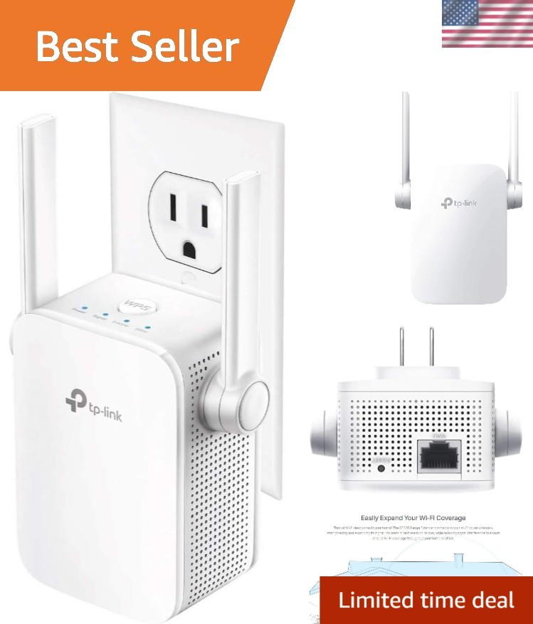 Compact 1200Mbps WiFi Extender - Easy Setup with Kasa App & Alexa Support