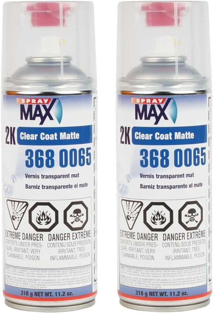 SprayMax 3680065 2K Matte Clear Coat 400 ml (2 Pack)