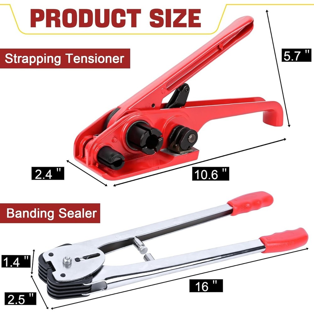 Versatile Strapping Kit - 3500FT Polypropylene for Pallets, Cargo, and Logistics