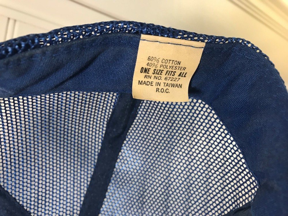 Vintage Blue Chevy Chevrolet Snap Back Trucker Hat Mesh Cap Adjustable w/Patch