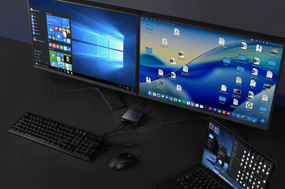 LoopMotion™: First No-Button Keyboard & Mouse USB Switch (Automatic) 2 computers