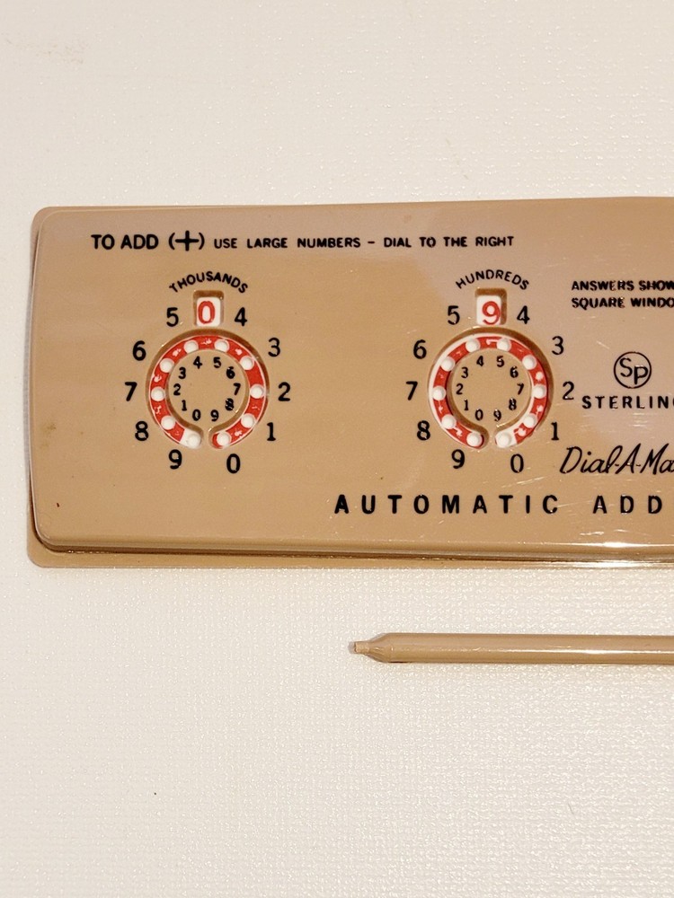 VTG STERLING "ADD IT" AUTOMATIC ADDING MACHINE--WITH BOX AND STYLUS