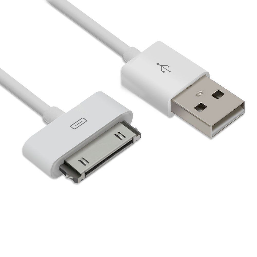 2x White USB Charging Cable Sync Data for Apple iPad 1st/2nd/3rd Generation 1/2G