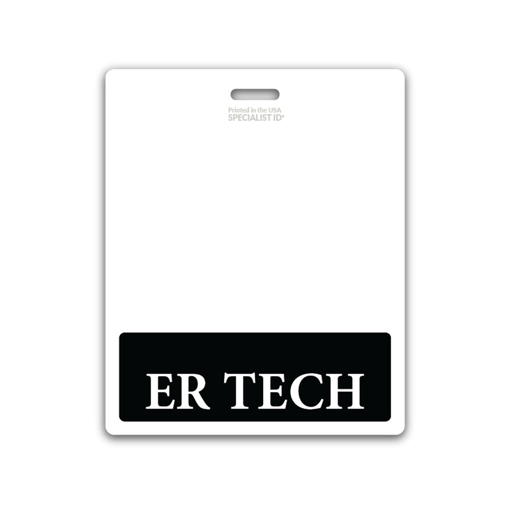 5 Pack - ER TECH Badge Buddy Oversized Horizontal XL ID Badge Backer Card