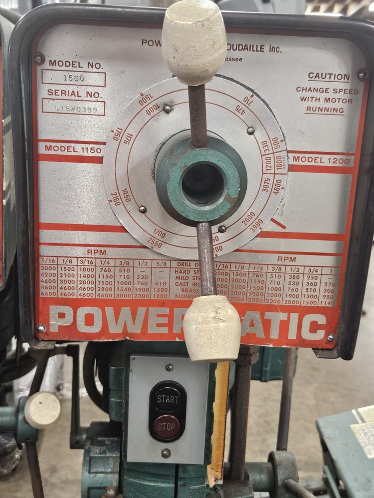 Powermatic 15" Drill Press Model 1150 Made in USA
