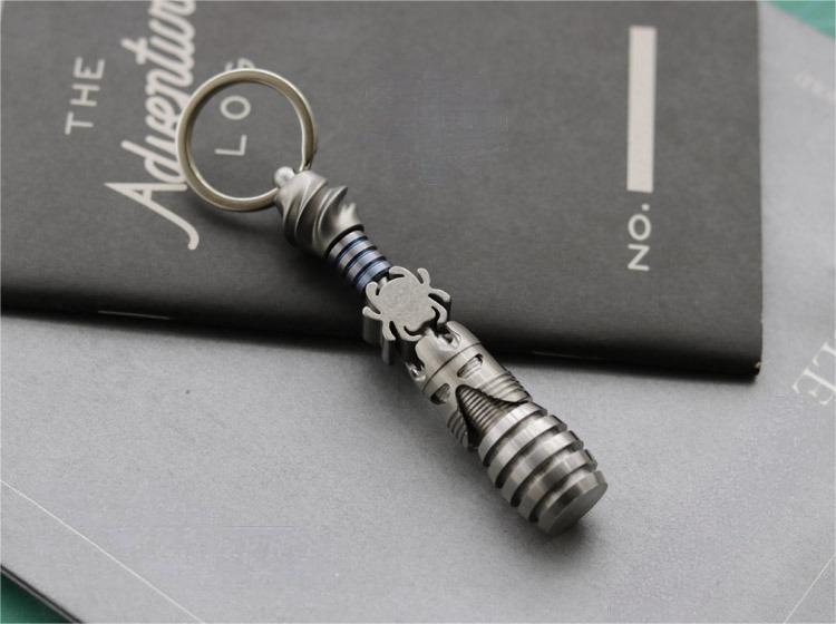 EDC Titanium Keychain Pendant Knife Beads Organizer Holder Stick Multi Tools