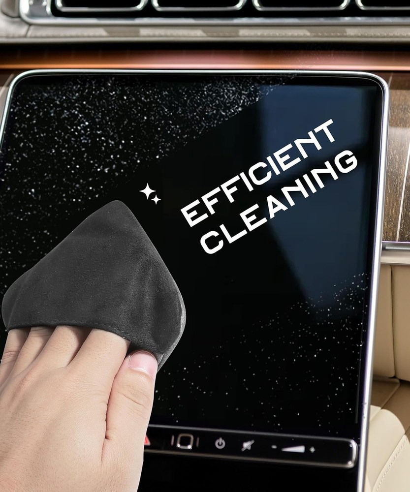 Car Screen Cleaner Microfiber Cloth Wipes Foldable for Dashboard LCD Display