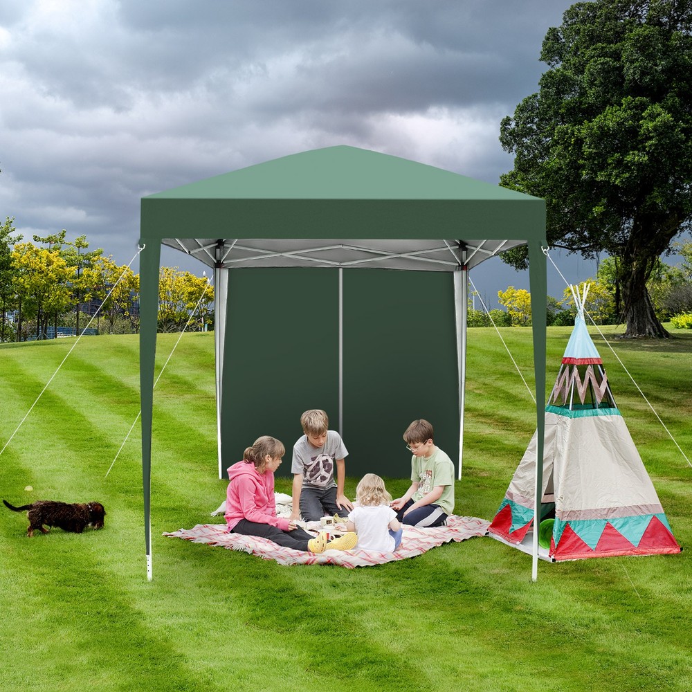 2 x 2m Two Doors&Two Windows Practical Waterproof Right-Angle Folding Tent Green
