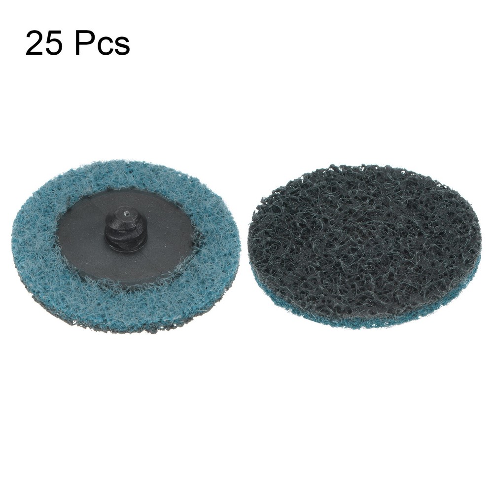 25pcs 2" 320 Grit Quick Change R-Type Sanding Discs Nylon Blue