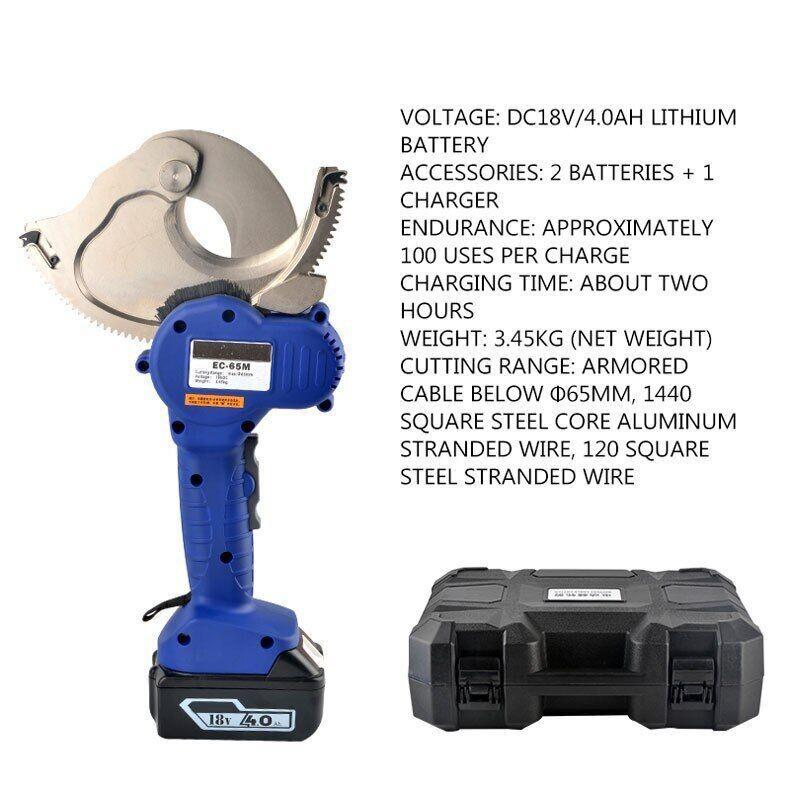 Cutter Charging Ratchet Cable Scissors Charging Electric Cable Scissors