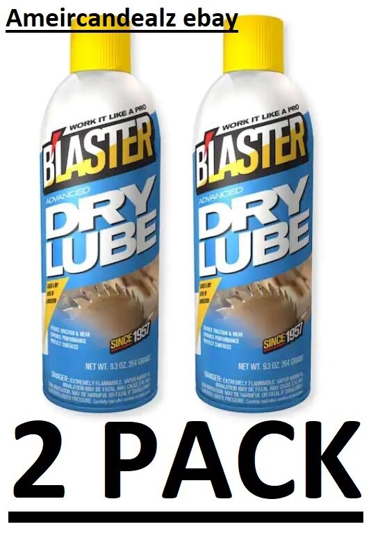 2 PACK Blaster Advanced Dry Lube Spray Lubricant 9.3 oz EACH