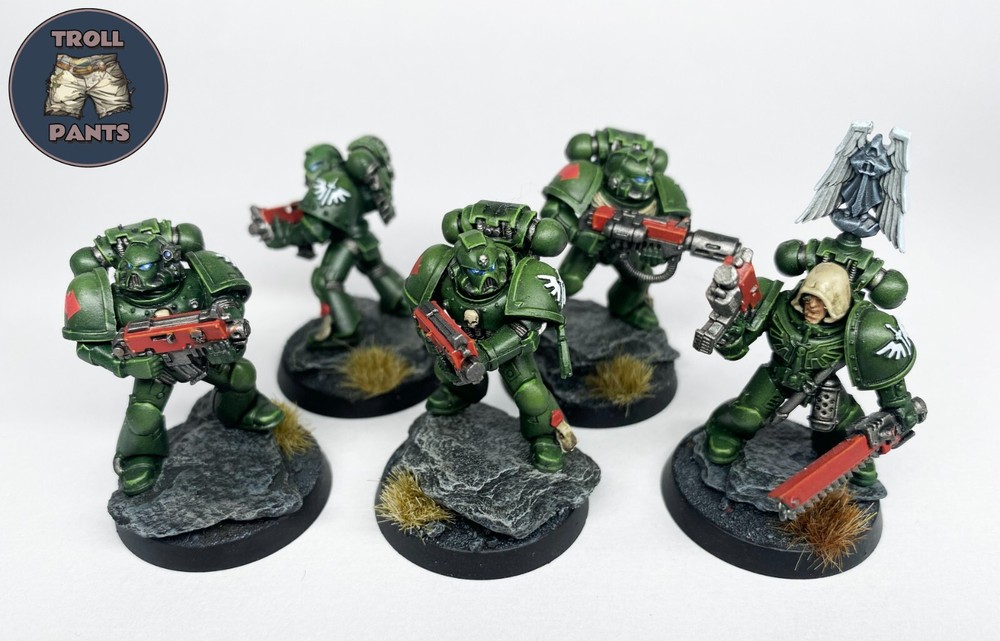 Warhammer 40k - 5 x Dark Angels - Tactical Space Marines