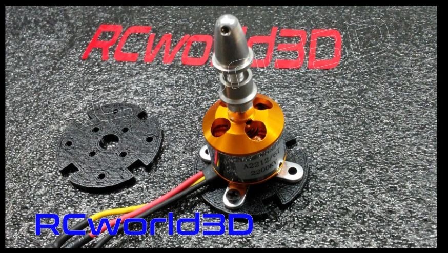RC PLANE BRUSHLESS MOTOR MOUNT/BASE PERFECT X 2212 MOTOR 3D PRINTED SOLID PLA