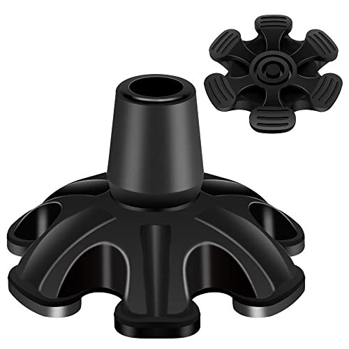 3/4 Inch 6 Support Self Standing Cane Tip Walking Canes Feet Base Replacement