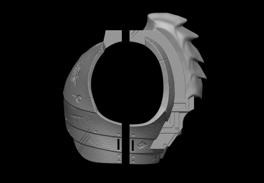 Predator Armor Bust Scale 1:1 File STL-OBJ For 3D Printing