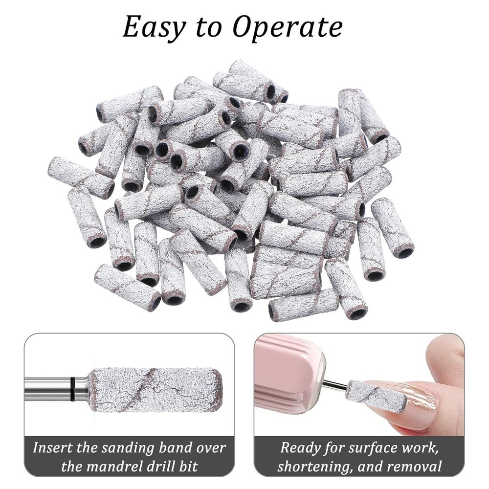 Medicool Zebra Mini Sanding Bands White 100 pcs - Medium Grit