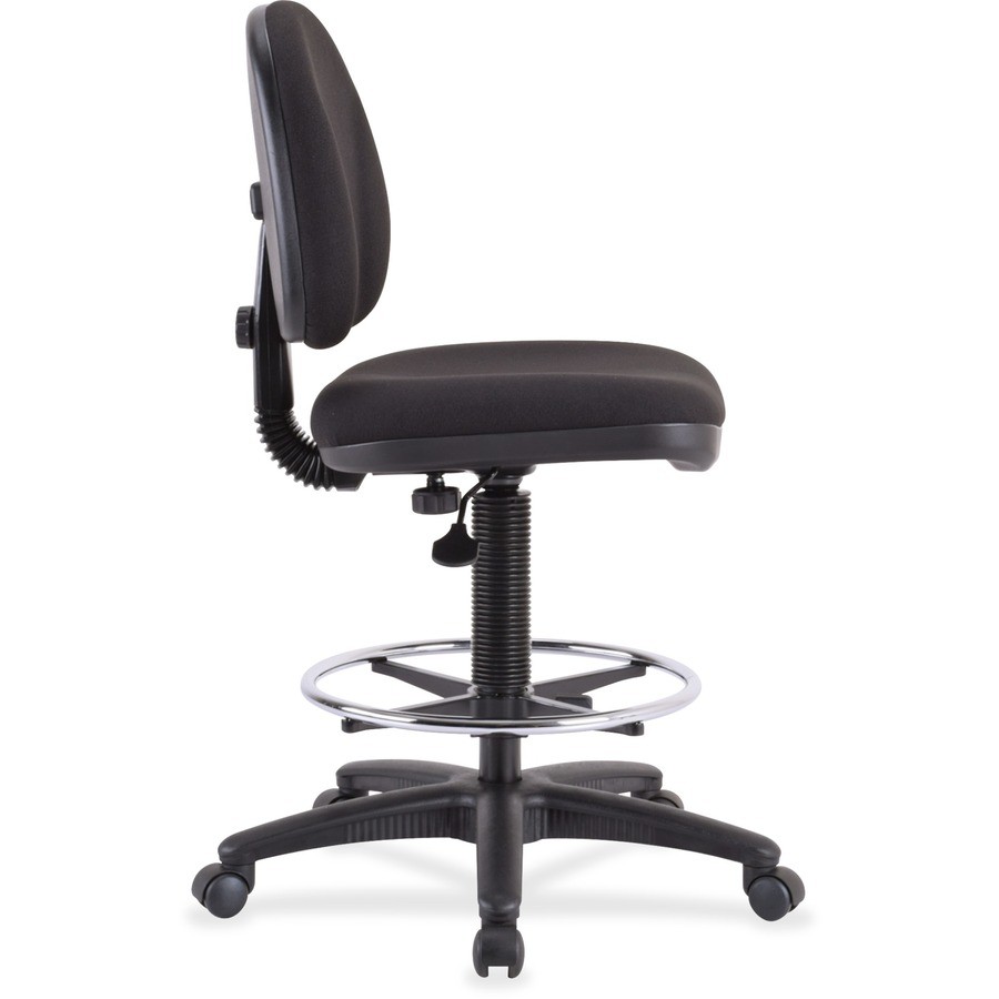 Lorell LLR80008 Pneumatic Adjustable Stool Black 24"x24"
