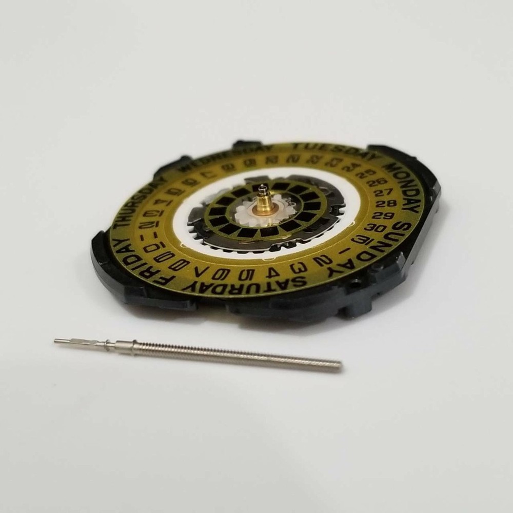 3 Hands With Date & Day Quartz Watch Replacement Movement For VX44E 11½ ‴ c