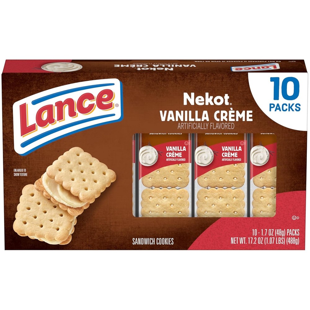 Lance Vanilla Creme Crackers 1.7 oz 10 Pack