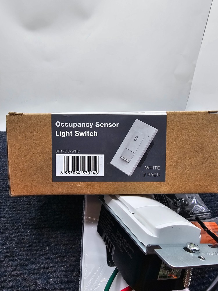 ELEGRP SP17OS-WH2 Single-Pole Occupancy Sensor Switch, PIR Motion Activated
