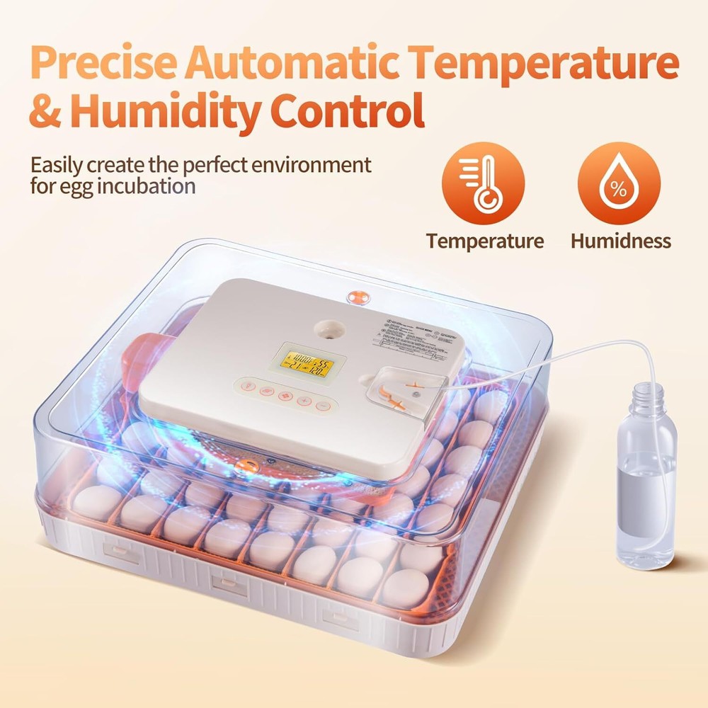 56 Egg Incubator with Automatic Egg Turning Egg Hatching Temp & Humidity Control