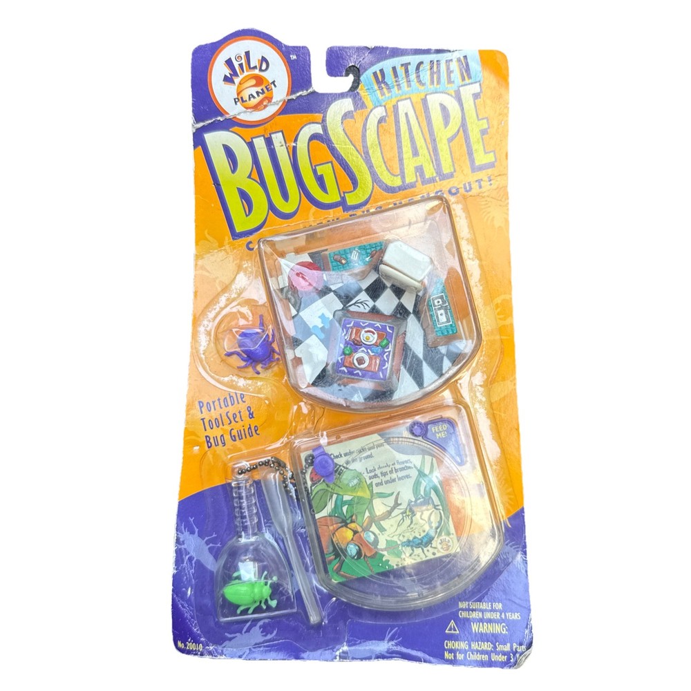 wild planet Kitchen Bugscape Bug Hangout Portable Tool Set & Bug Guide 1995
