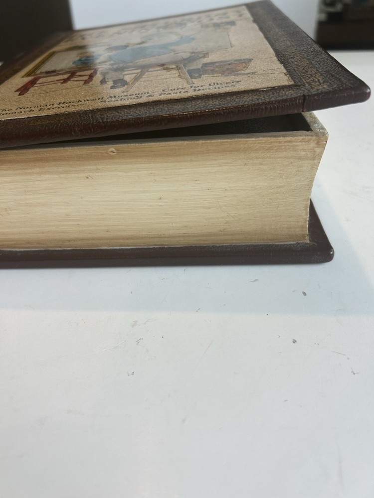 NORMAN ROCKWELL CLOCK INSIDE BOOK BY RIDGEWAY