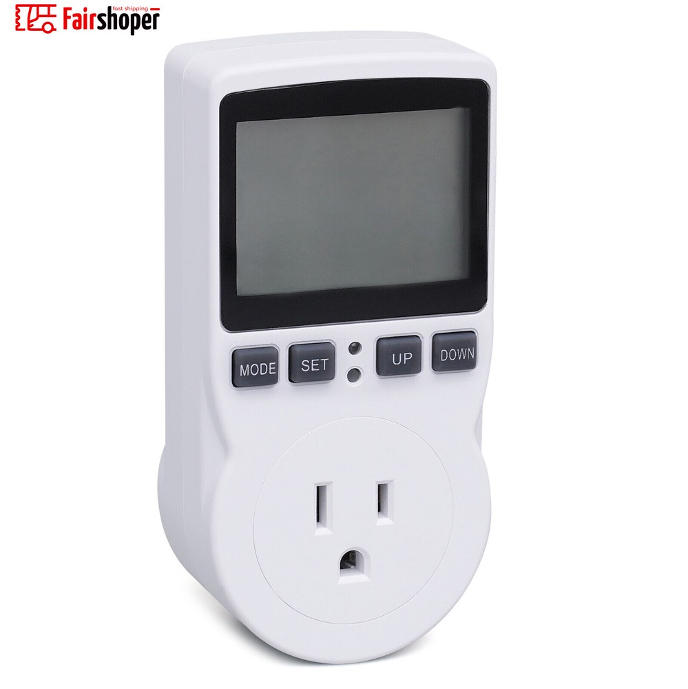 Digital Plug in Thermostat Timer Switch Socket Temperature Controller Switch USA