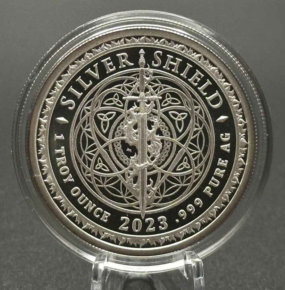 1 oz Silver Proof Zero Hedge Silver Shield .999 Pure COA BOX 2023 Limited